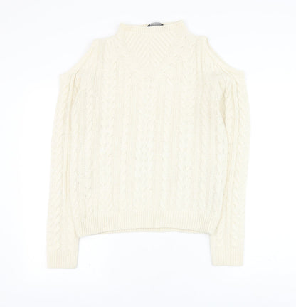 Womens UK Size 10 Dorothy Perkins Ivory Pullover Jumper