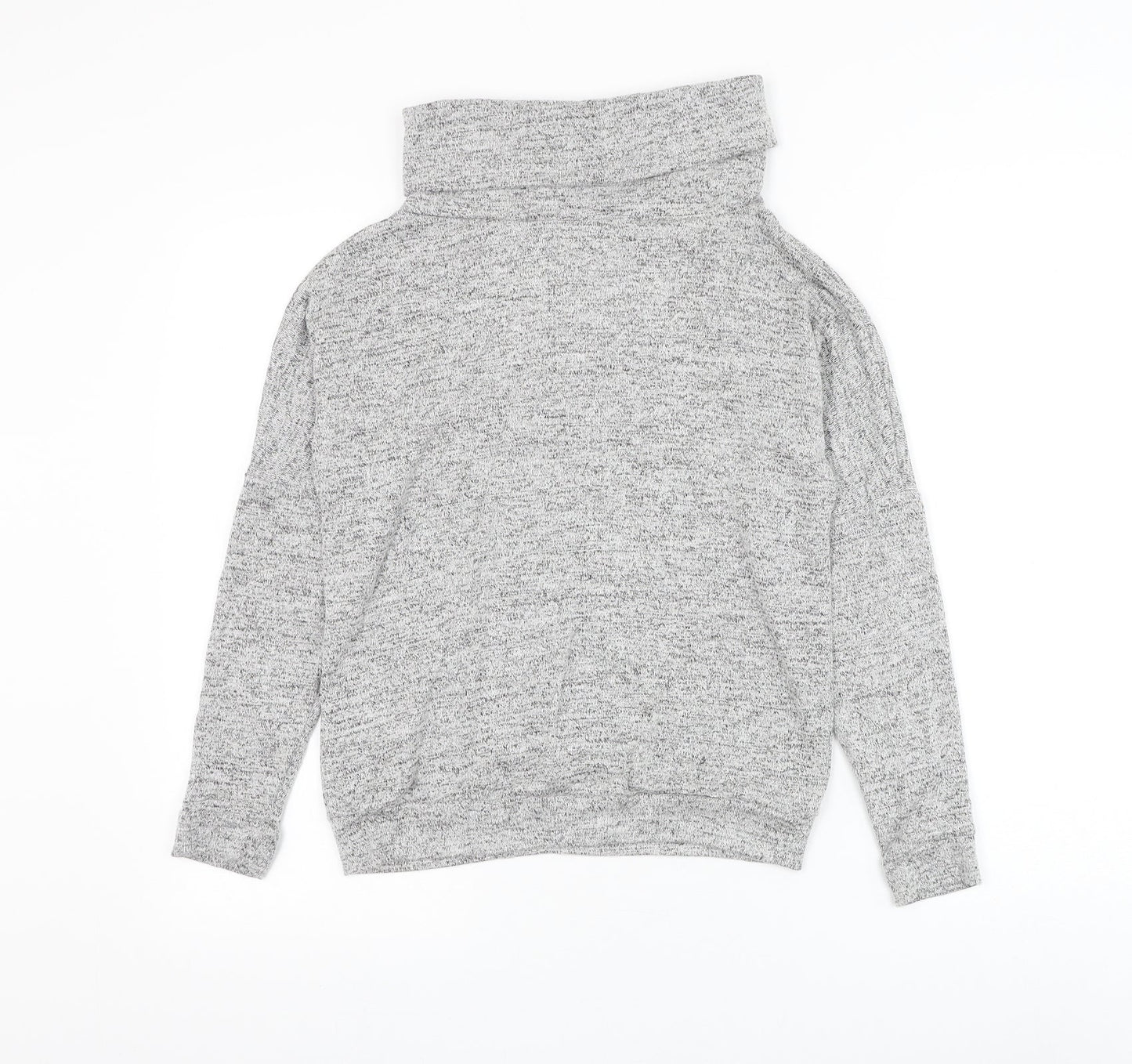 H&M Girls Grey Roll Neck Viscose Pullover Jumper Size 11-12 Years Pullover
