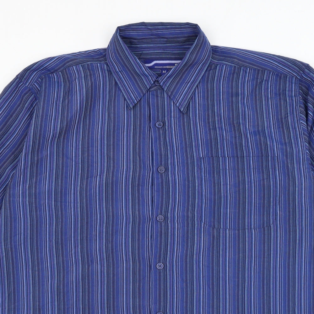 Mens UK Size M Innocenti Blue  Button-Up Short Sleeve Casual Shirt