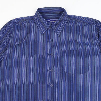 Mens UK Size M Innocenti Blue  Button-Up Short Sleeve Casual Shirt