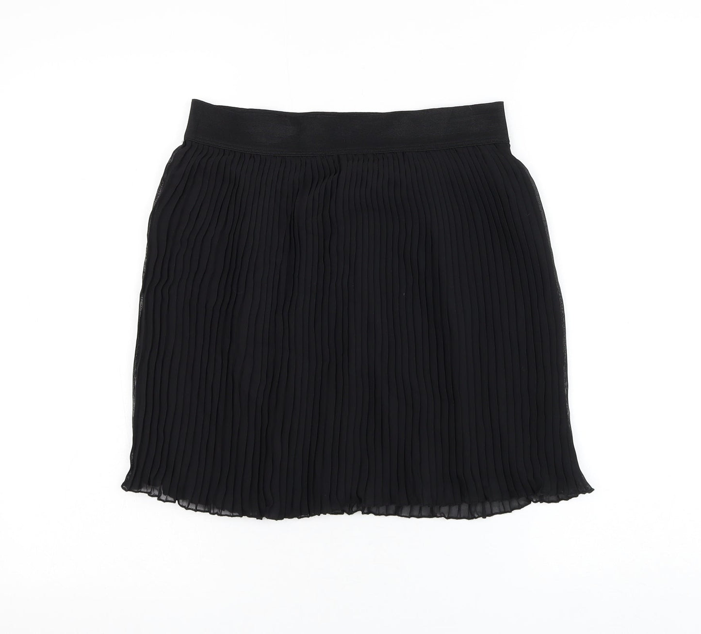 Be Beau Womens Black Polyester Pleated Skirt Size 10