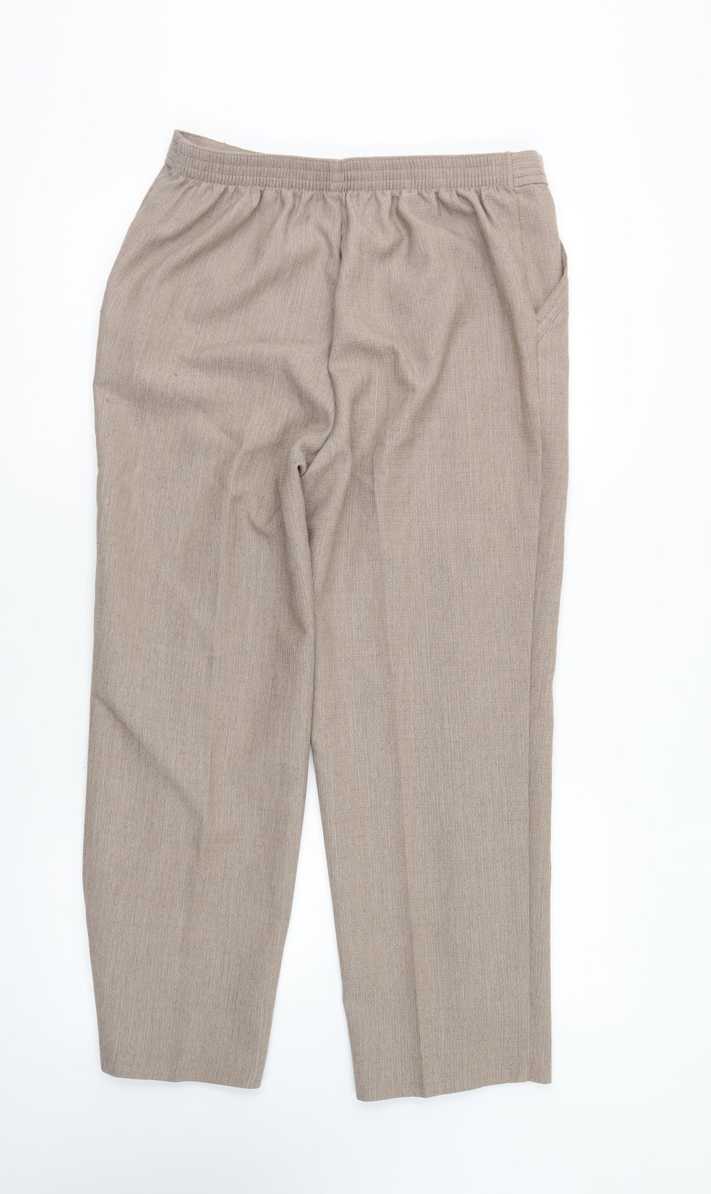 Womens UK Size 12 Marks and Spencer Regular Fit  Brown Trousers