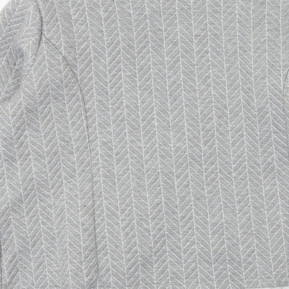 Anna Rose Womens Grey Geometric Jacket Size 16 Zip