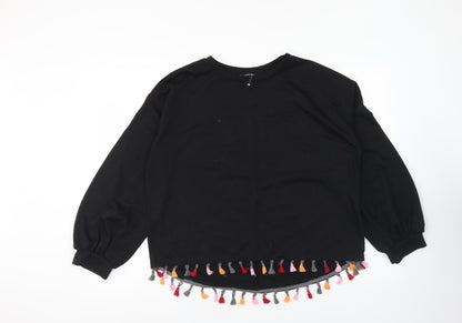 SheIn Womens Black Polyester Pullover Sweatshirt Size M Pullover