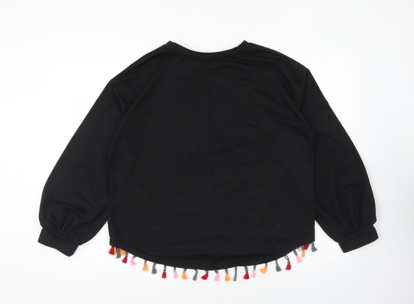 SheIn Womens Black Polyester Pullover Sweatshirt Size M Pullover