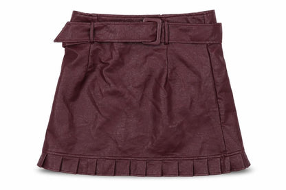 Boohoo Womens Purple Polyurethane Mini Skirt Size 12 Zip