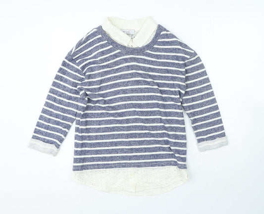 Womens UK Size 10 Per Una Blue Pullover Jumper