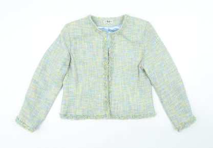 CMD Womens Multicoloured Check Acrylic Suit Jacket Size 18