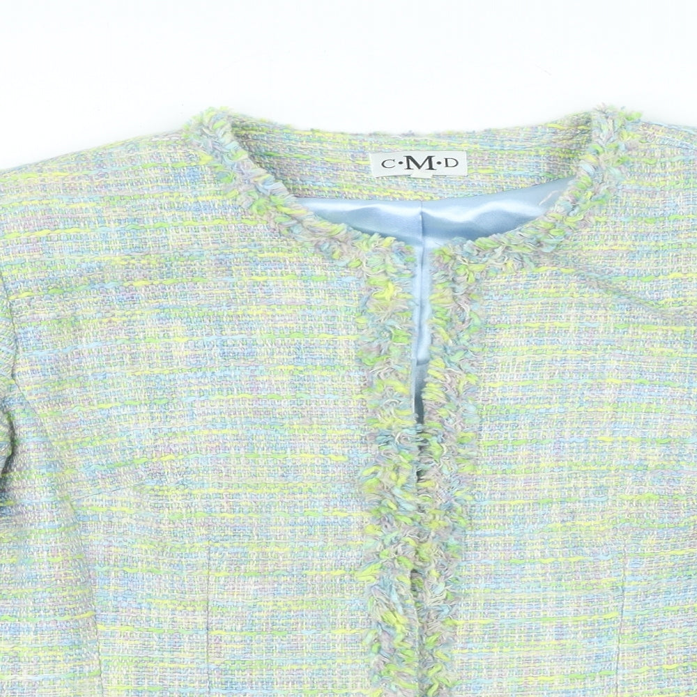 CMD Womens Multicoloured Check Acrylic Suit Jacket Size 18