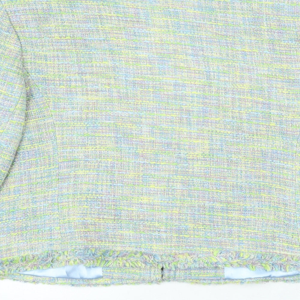 CMD Womens Multicoloured Check Acrylic Suit Jacket Size 18