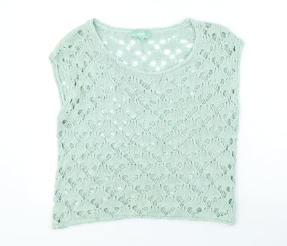 Womens UK Size S NEXT Green Basic T-Shirt