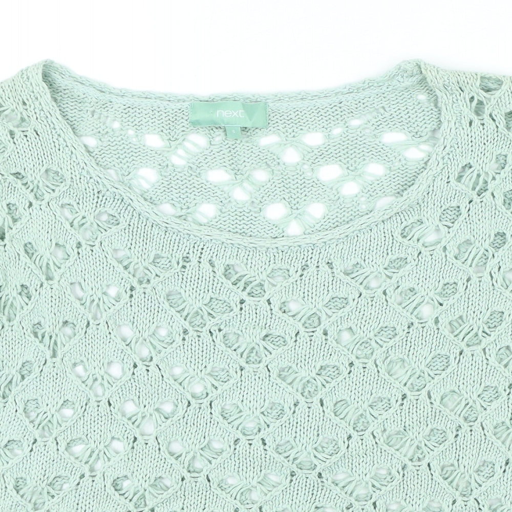 Womens UK Size S NEXT Green Basic T-Shirt