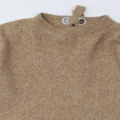 River Island Mens Beige Round Neck Acrylic Pullover Jumper Size S