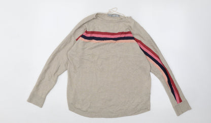 Womens UK Size S Oasis Beige Pullover Jumper