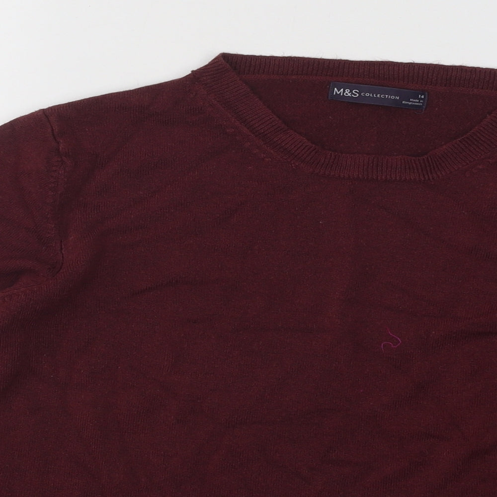 Womens UK Size 14 Marks and Spencer Purple Pullover Jumper