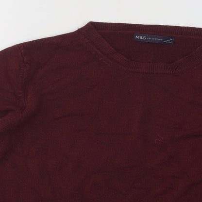 Womens UK Size 14 Marks and Spencer Purple Pullover Jumper
