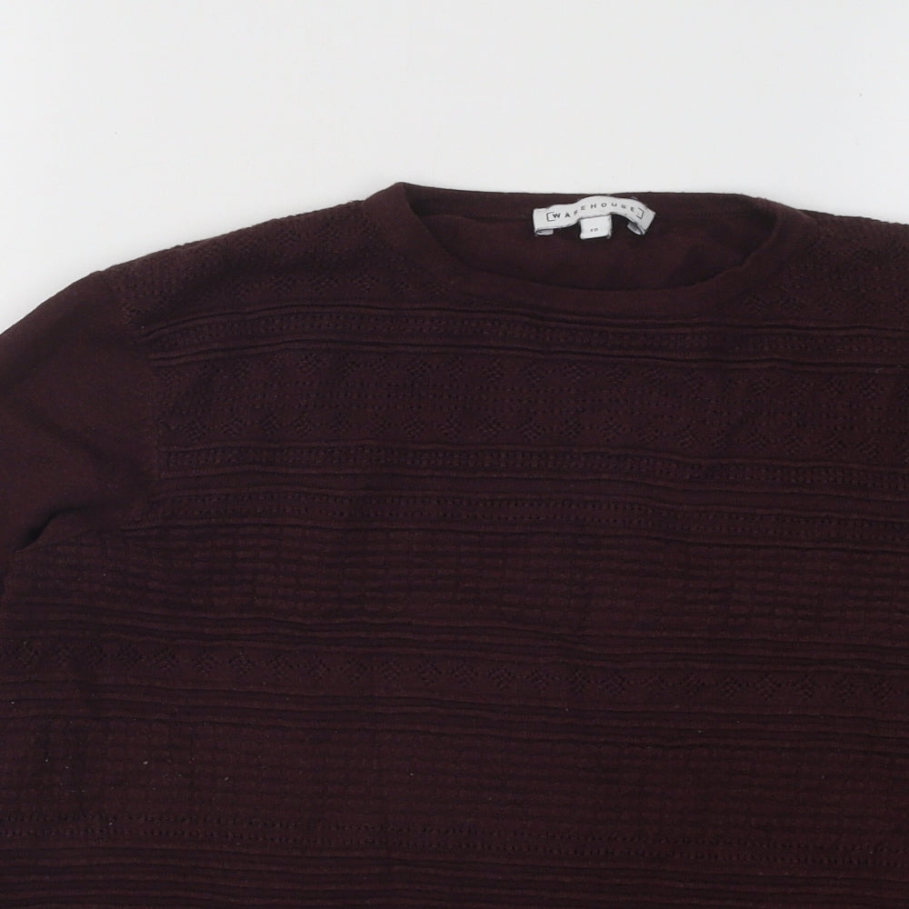 Womens UK Size 12 Warehouse Purple Pullover Jumper