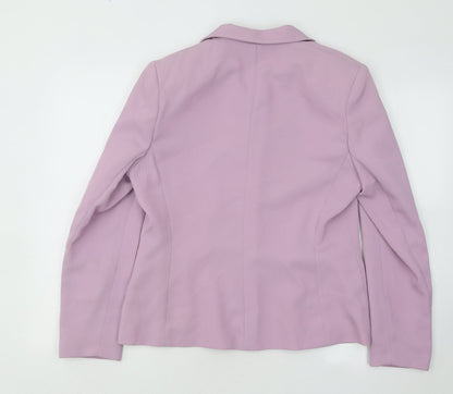 George Womens Purple Jacket Blazer Size 14 Button