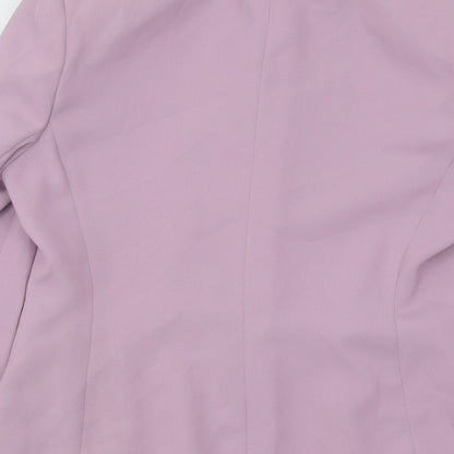 George Womens Purple Jacket Blazer Size 14 Button