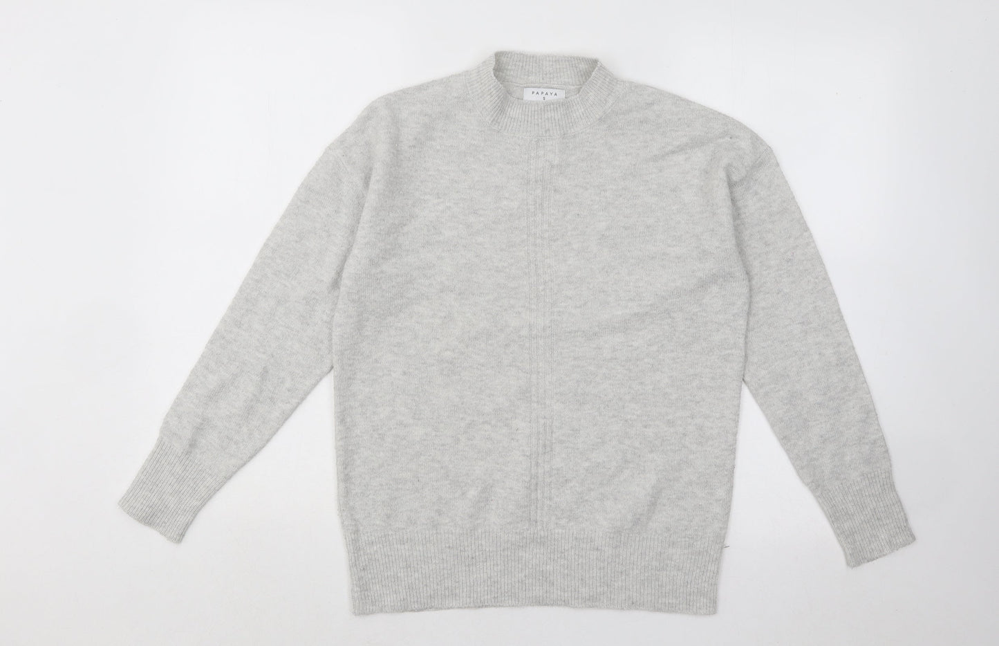 Womens UK Size S Papaya Grey Pullover Jumper