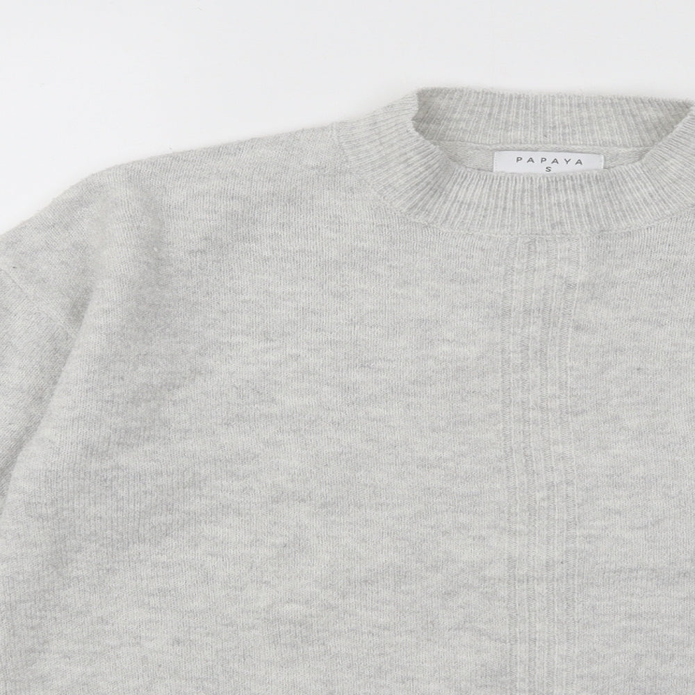 Womens UK Size S Papaya Grey Pullover Jumper
