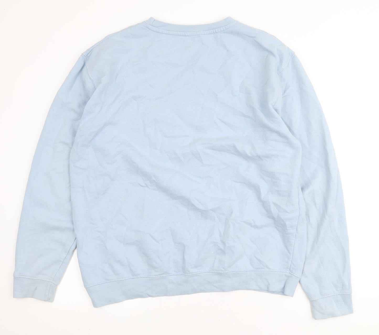 Gungla Womens Blue Cotton Pullover Sweatshirt Size XL Pullover