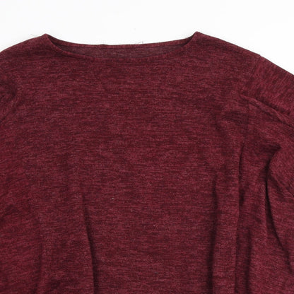 Womens UK Size M Preworn Red Pullover Jumper