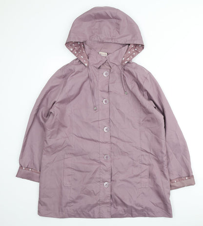 Womens UK Size M Anne De Lancay Pink Anorak Coat