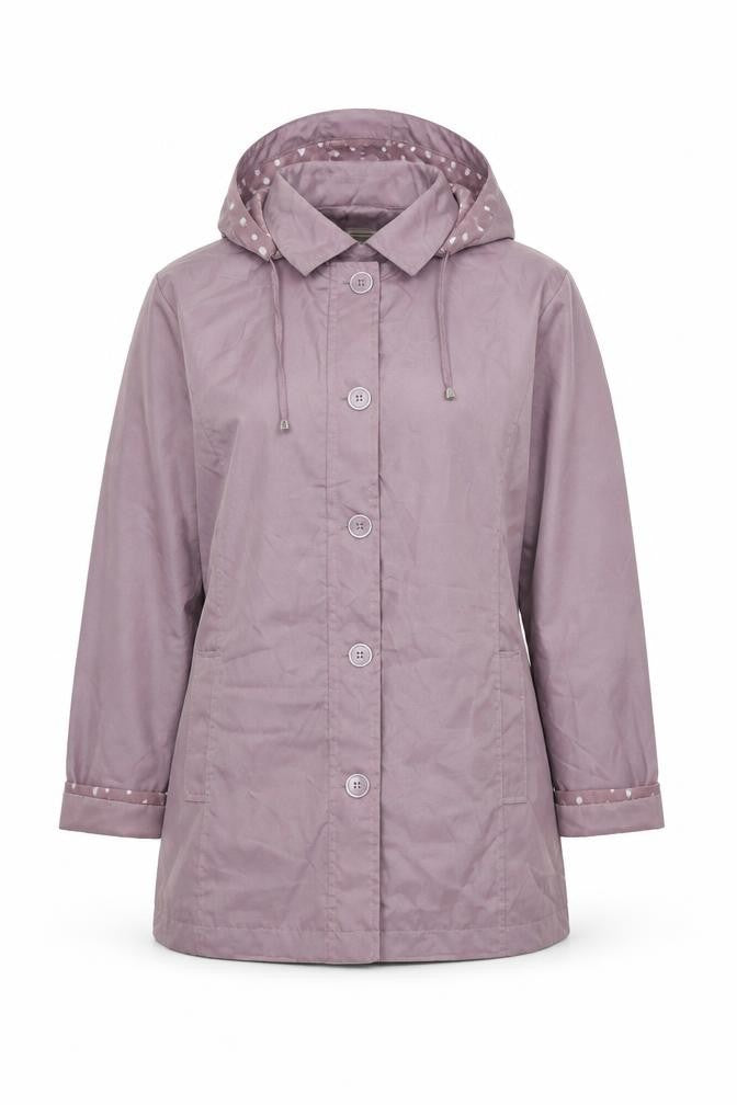 Womens UK Size M Anne De Lancay Pink Anorak Coat