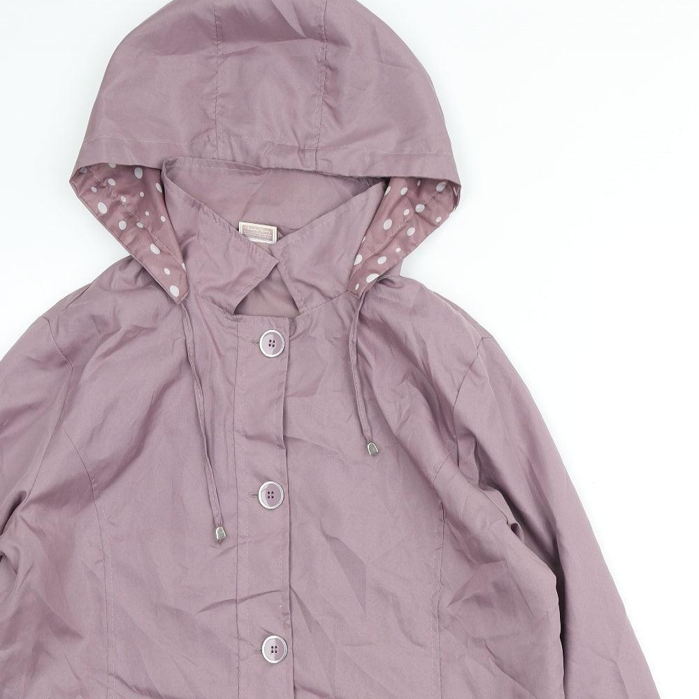 Womens UK Size M Anne De Lancay Pink Anorak Coat