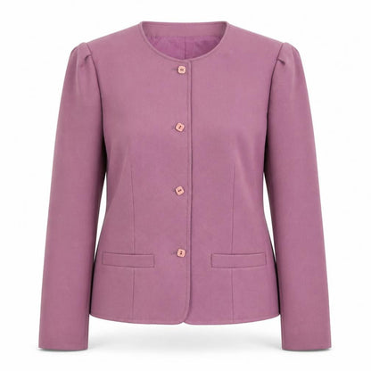 Dereta Womens Pink Polyester Jacket Blazer Size 16