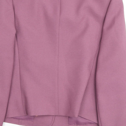 Dereta Womens Pink Polyester Jacket Blazer Size 16