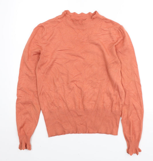 Womens UK Size S Oasis Orange Pullover Jumper