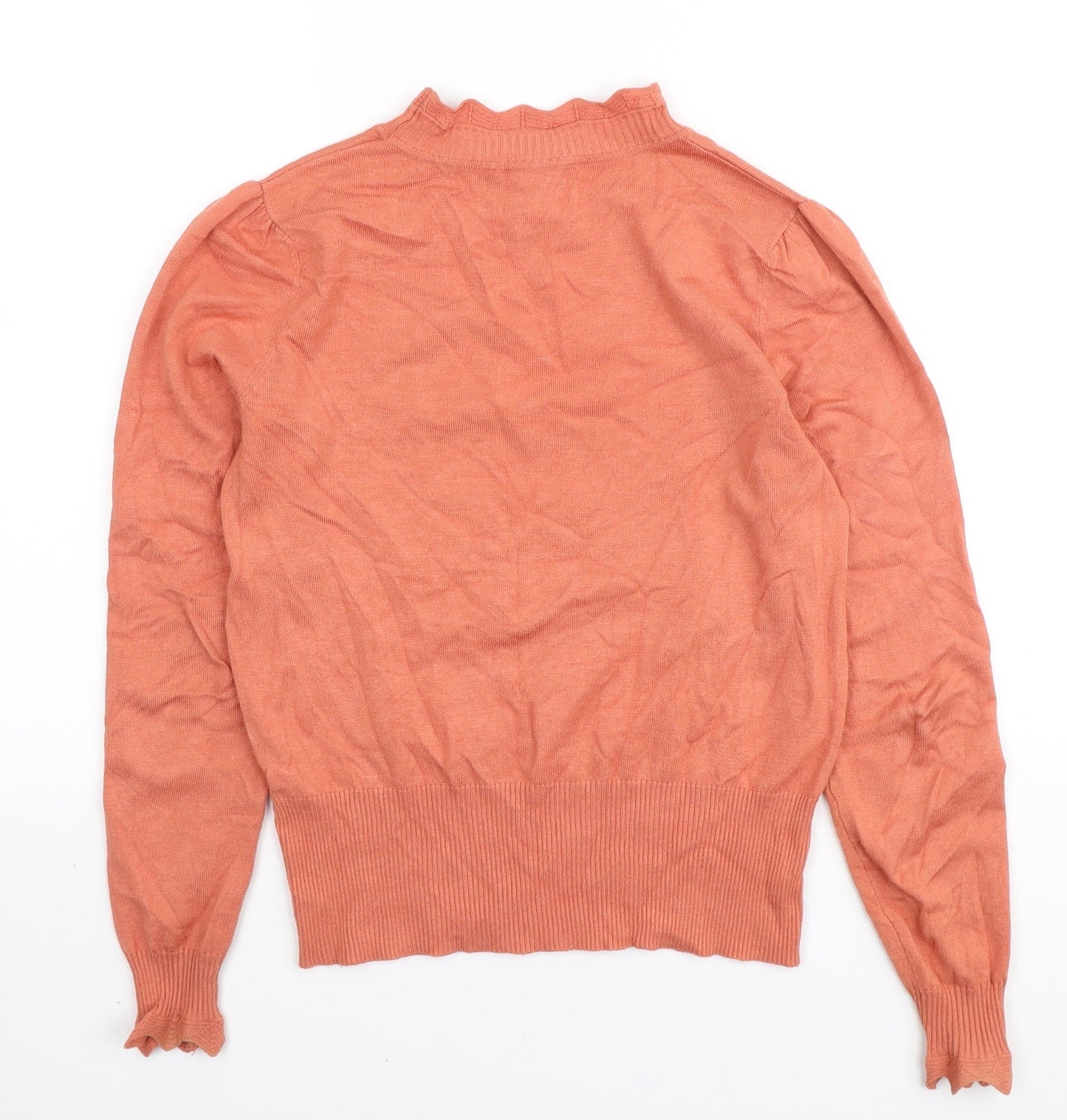 Womens UK Size S Oasis Orange Pullover Jumper