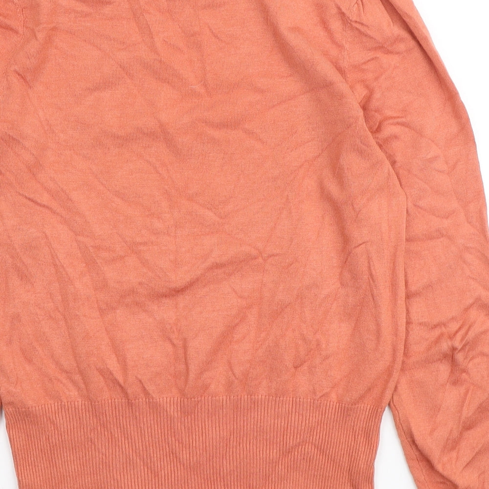 Womens UK Size S Oasis Orange Pullover Jumper