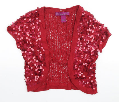 Mix Nouveau Womens Round Neck Cotton Shrug Jumper Size M