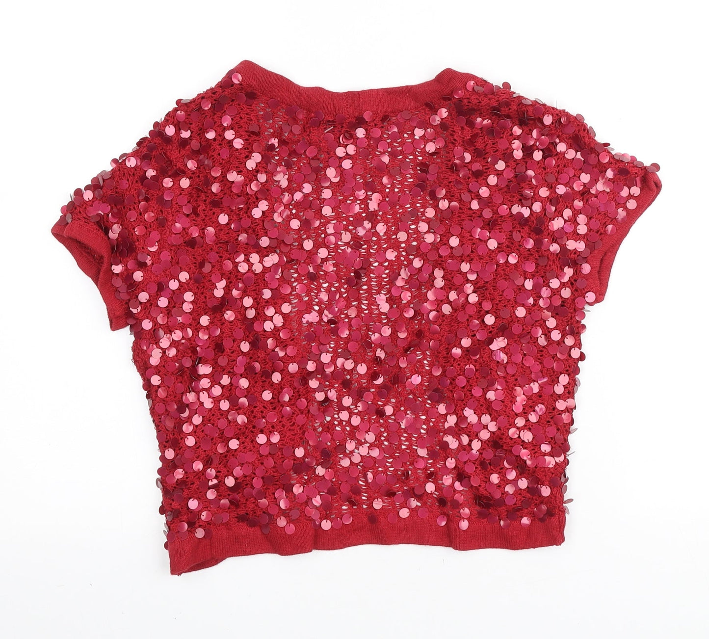 Mix Nouveau Womens Round Neck Cotton Shrug Jumper Size M