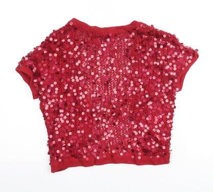 Mix Nouveau Womens Round Neck Cotton Shrug Jumper Size M