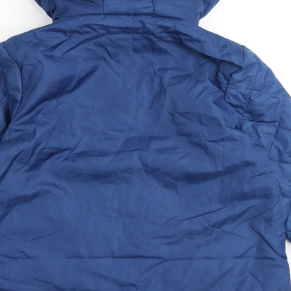 Womens UK Size M Anne De Lancay Blue Quilted Coat