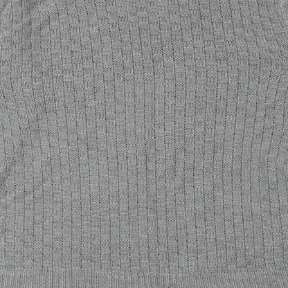 BE JEALOUS Mens Grey Crew Neck Acrylic Pullover Jumper Size M