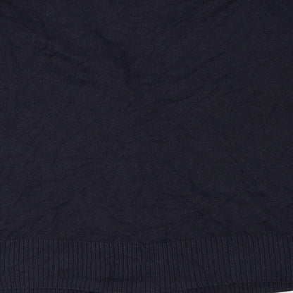 Russell Collection Womens Blue V-Neck Polyester Cardigan Jumper Size M
