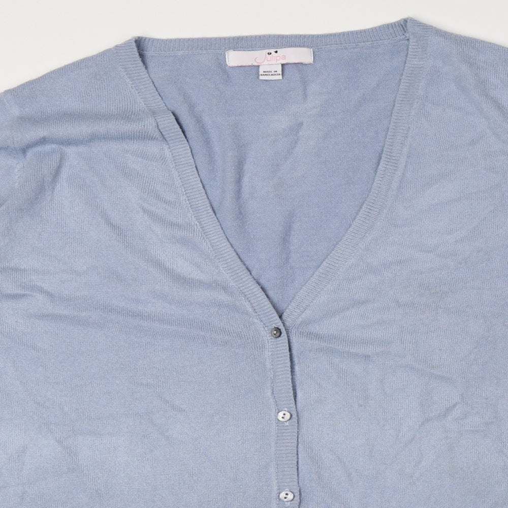 Womens UK Size 16 Julipa Blue Cardigan Jumper