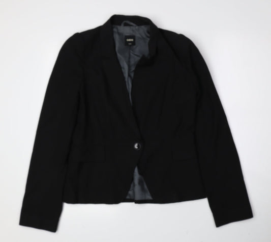 Oasis Womens Black Polyester Jacket Blazer Size 12