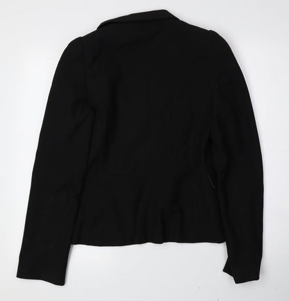 Oasis Womens Black Polyester Jacket Blazer Size 12