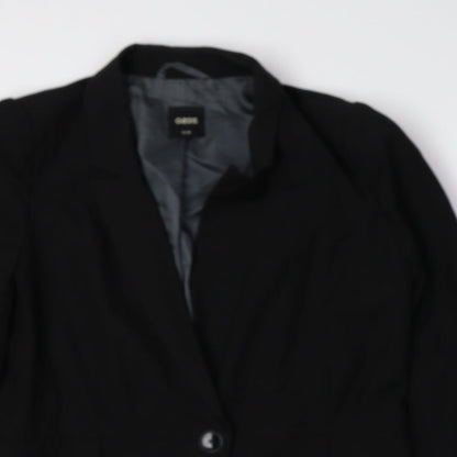 Oasis Womens Black Polyester Jacket Blazer Size 12