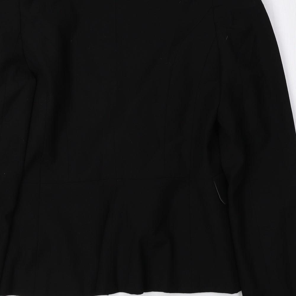 Oasis Womens Black Polyester Jacket Blazer Size 12