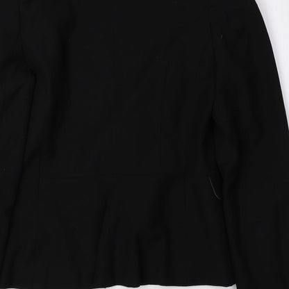 Oasis Womens Black Polyester Jacket Blazer Size 12