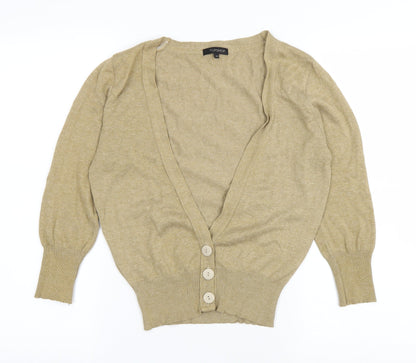 Womens UK Size 10 Topshop Beige Cardigan Jumper