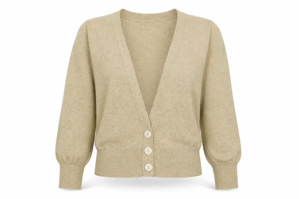 Womens UK Size 10 Topshop Beige Cardigan Jumper