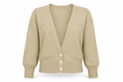 Womens UK Size 10 Topshop Beige Cardigan Jumper
